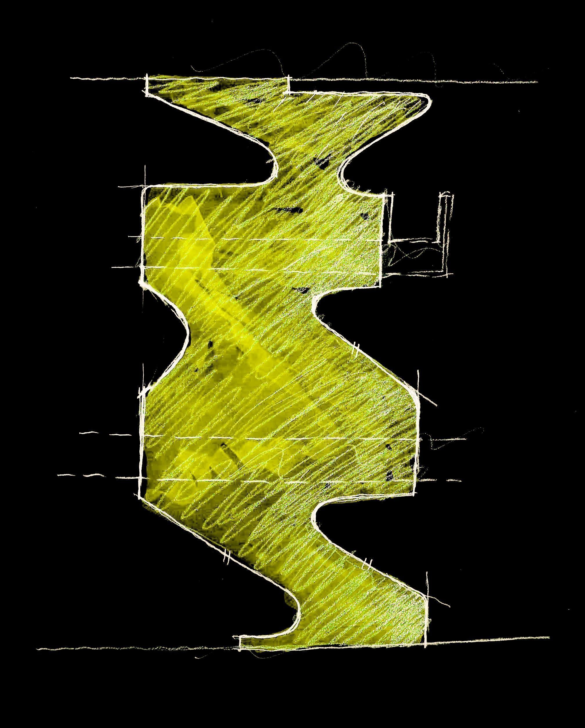 12 Croquis para definición de la pared divisoria de la caja de escaleras