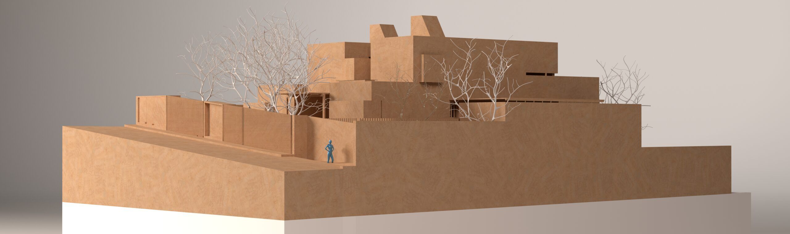 18 Solución final con la casa cerrada a la calle - maqueta digital: Diego Gopar