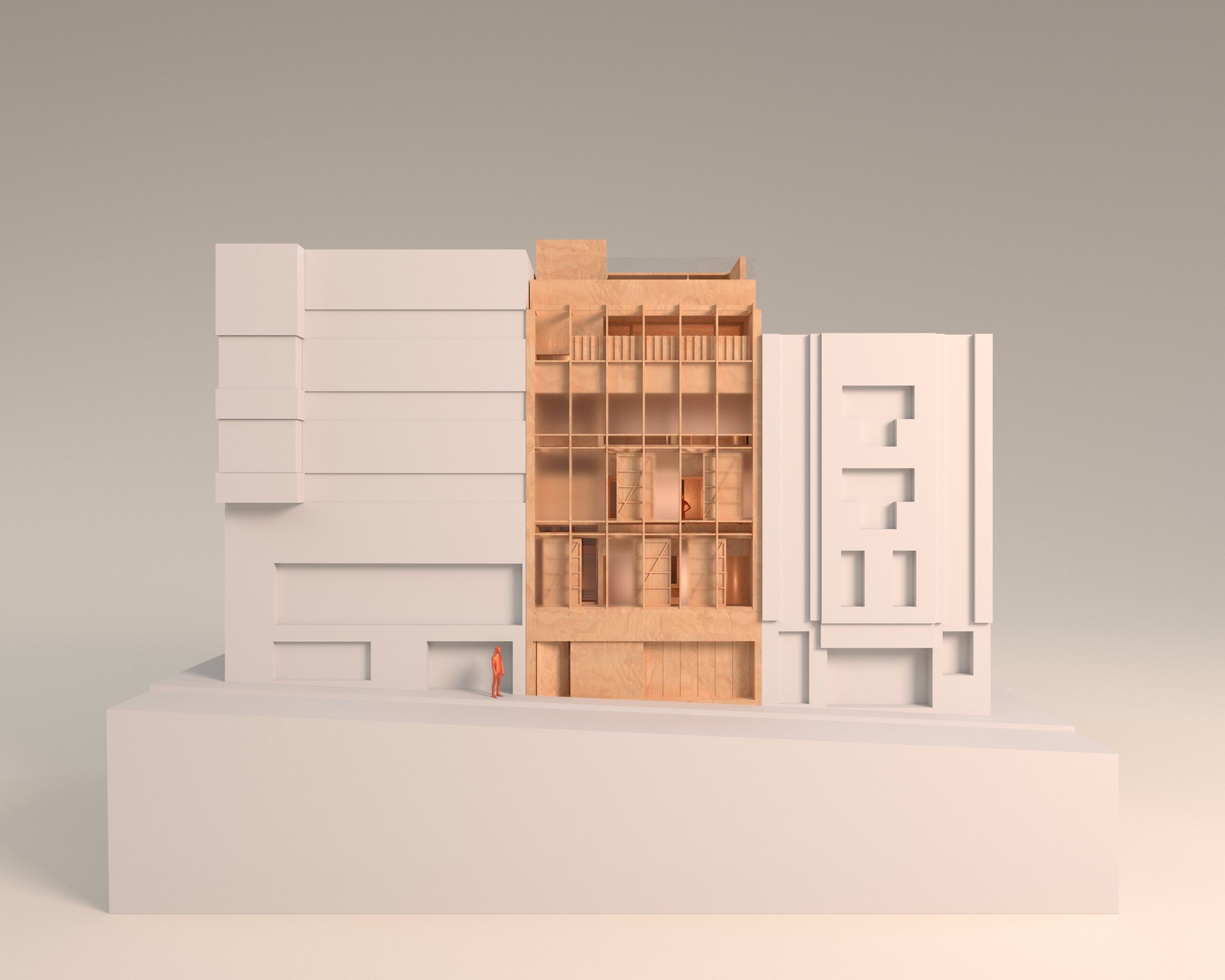 28 Maqueta digital para el estudio del alzado: Diego Gopar
